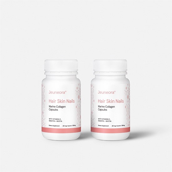 Hair Skin Nails Marine Collagen Capsules Twin Pack