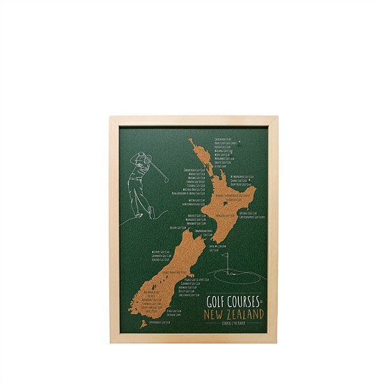A3 Pin Cork Map - Golf Courses