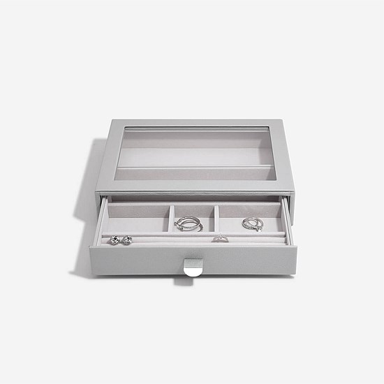 Classic Drawer All in One Jewellery Box with Glass Lid