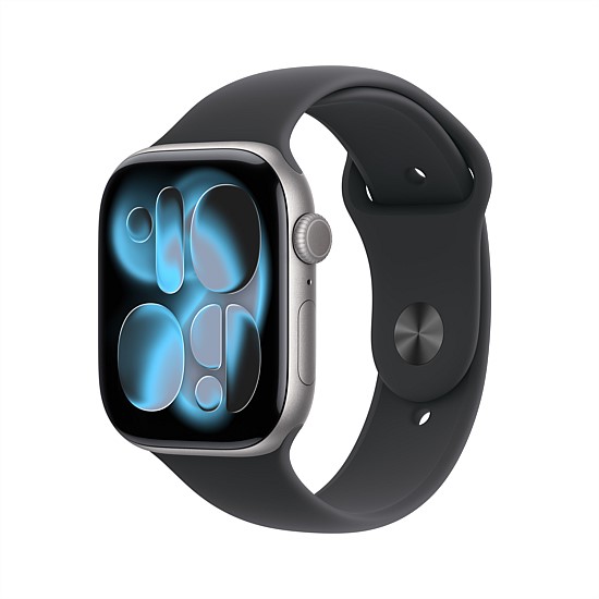 Apple Watch Series 11 GPS 46mm Space Grey Aluminium Case with Black Sport Band