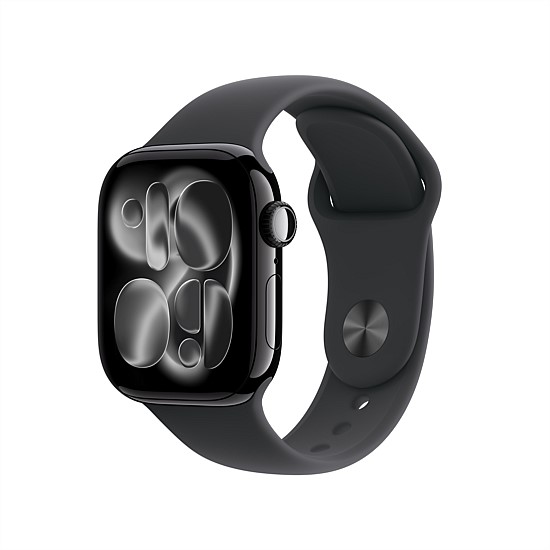 Apple Watch Series 11 GPS 42mm Jet Black Aluminium Case with Black Sport Band