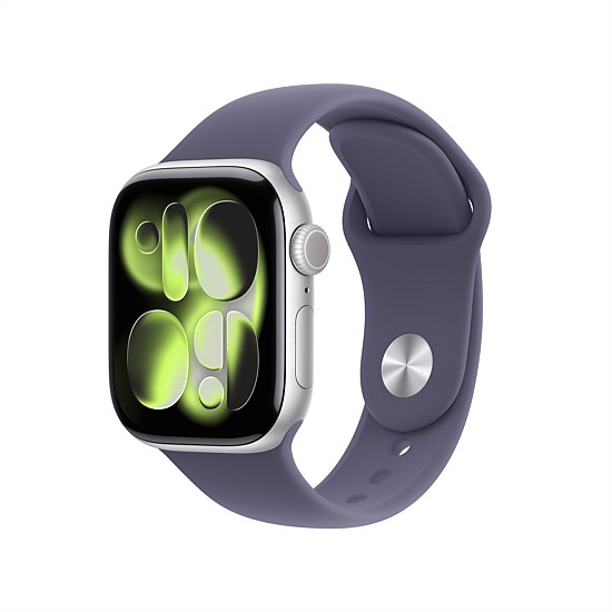 Apple Watch Series 11 GPS + Cellular 42mm Silver Aluminium Case with Purple Fog Sport Band