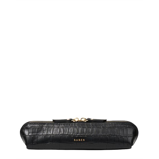Tali Pencil Case Black Croc Tali Pencil Case Black Croc