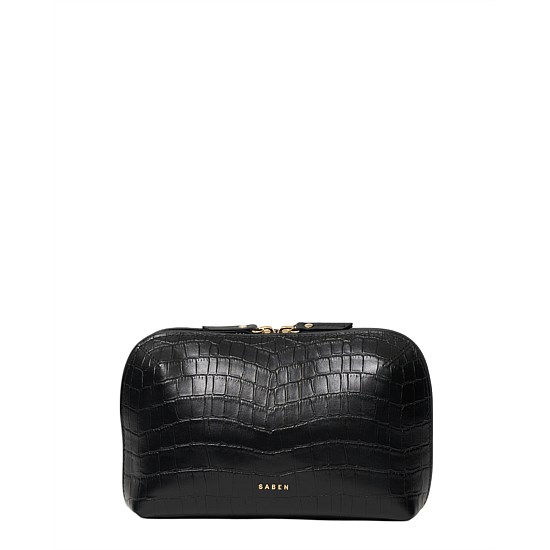 Tate Tech Pouch Black Croc Tate Tech Pouch Black Croc