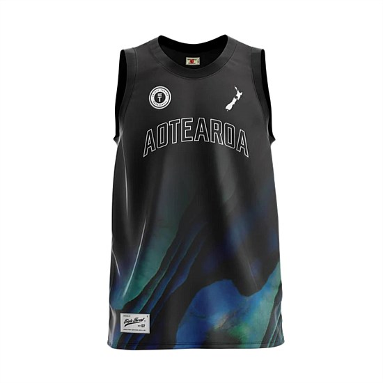 Paua Black Singlet Paua Black Singlet