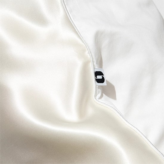 Silk/Cotton Pillowcase - Ivory White