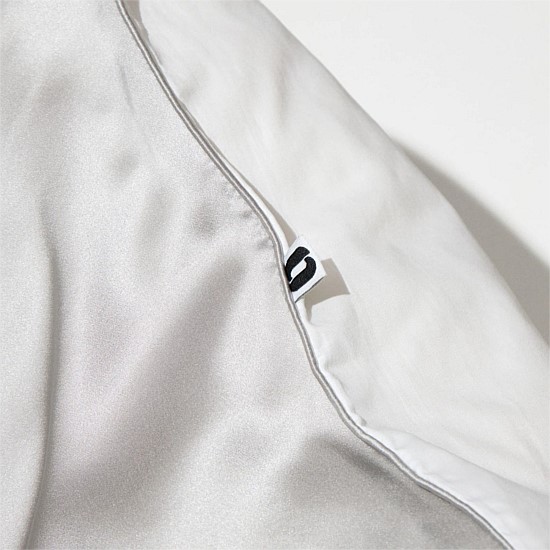 Silk/Cotton Pillowcase - Light Grey