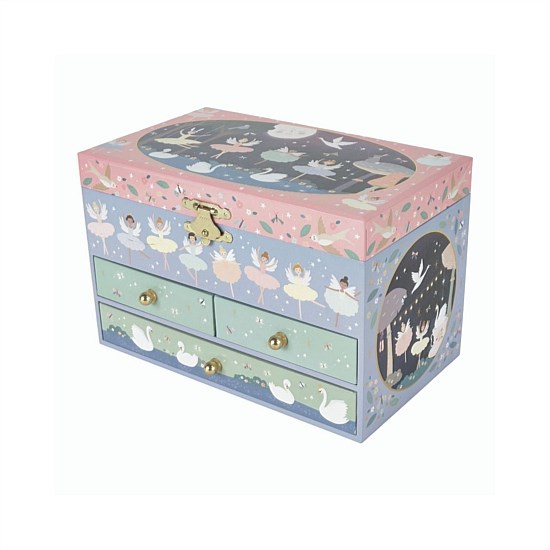 Musical Jewellery Box with 3 Drawers - Enchanted