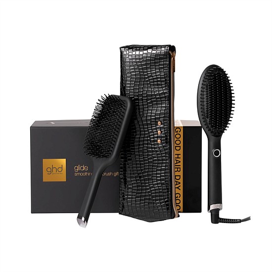 glide hair straightener brush gift set