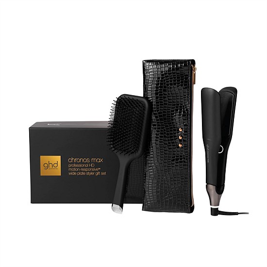 chronos max wide-plate hair straightener gift set