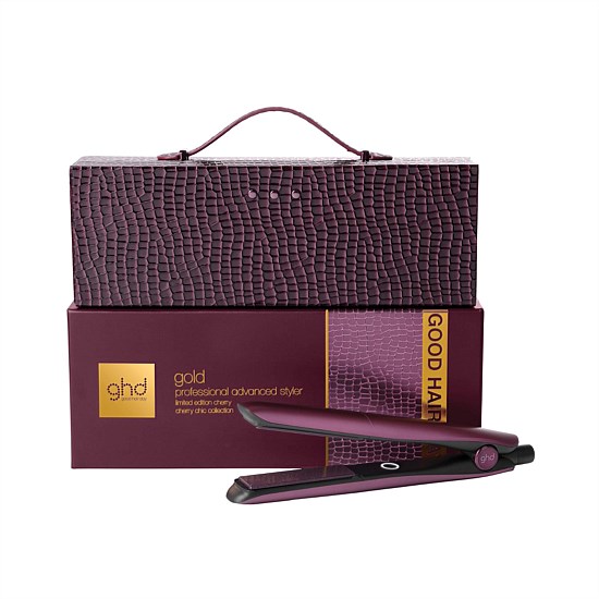 gold hair straightener | Cherry Chic