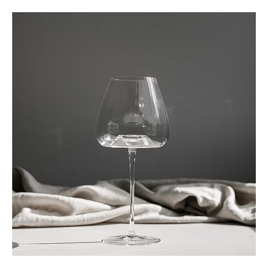 Melted Crystal Red Wine Glass- Set of 4