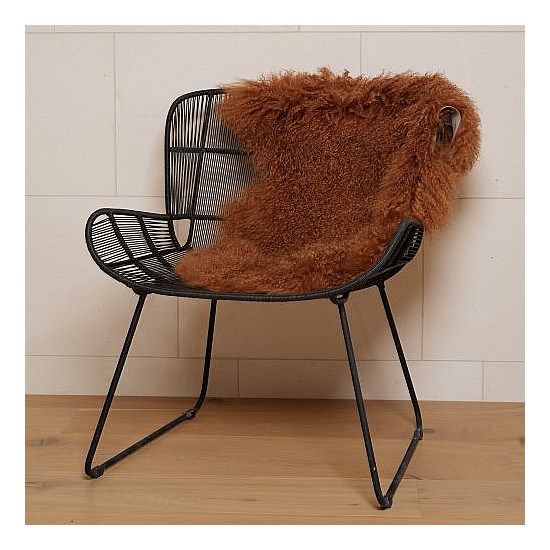 Tibetan Lambskin Rug - Caramel