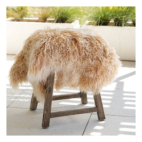 Tibetan Lambskin Rug - Light Caramel with Tips