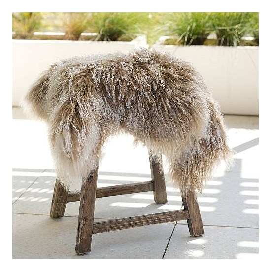 Tibetan Lambskin Rug - Fawn with Tips