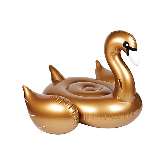Luxe Ride On Float Gold Swan