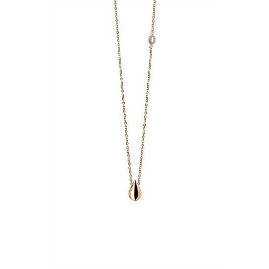 Drop In The Ocean Moon Glow Pendant Gold Plate
