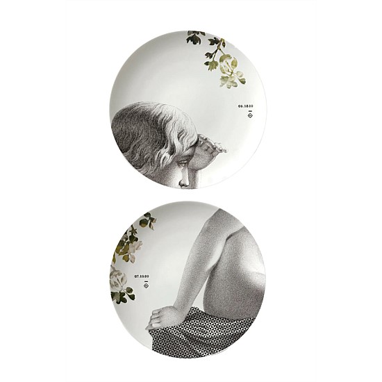 Big Porcelain Plates set of 2 - Eté