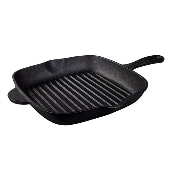 Tramontina Pre-Seasoned Cast Iron Square Griddle Pan (26cm,2.2L) Tramontina Pre-Seasoned Cast Iron Square Griddle Pan (26cm,2.2L)