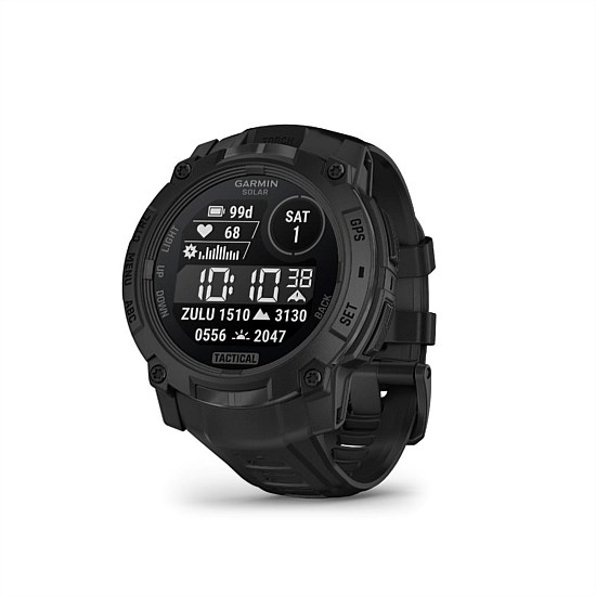 Garmin Instinct 3 50 mm Solar Tactical Edition (Black with black silicone band)