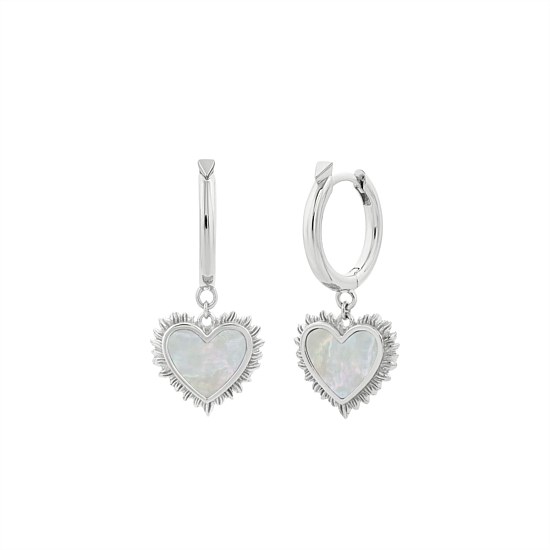 Flaming Mother Of Pearl Hoops