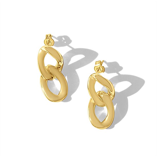 Steel Me Double Link Earrings