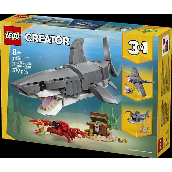 Fierce Shark with Treasure Chest 31381
