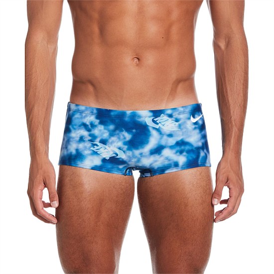 Swim Men's Hydrastrong Multi Print Blue Square Leg Brief