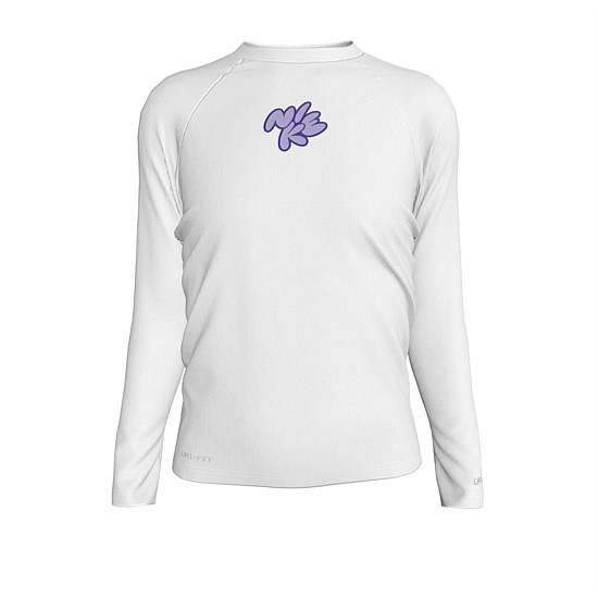 Bubble Script Big Kids' Dri-FIT Long-Sleeve Hydroguard