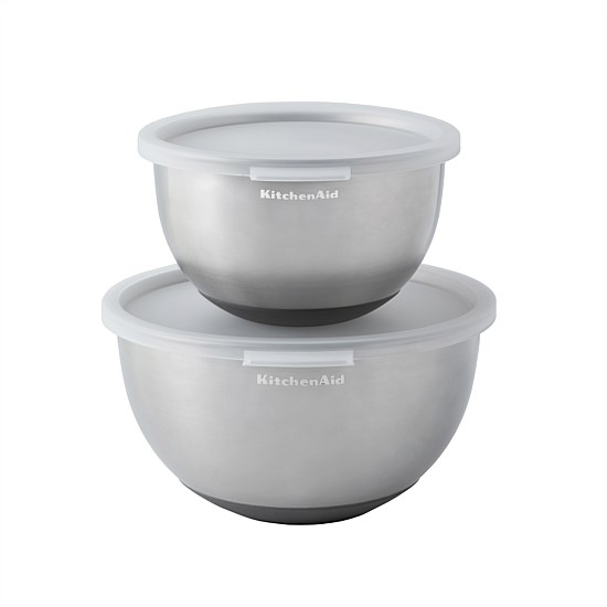 Stainless Steel Nesting Mixing Bowl Set of 2