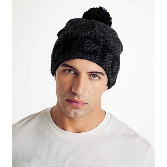 POM Beanie Black Dark Shadow POM Beanie Black Dark Shadow