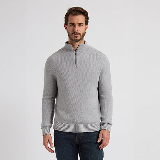 Caples Cashmere 3/4 Zip - Fairwool