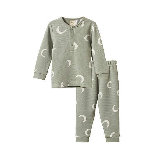 2PC LONG SLEEVE WAFFLE PYJAMAS 2PC LONG SLEEVE WAFFLE PYJAMAS