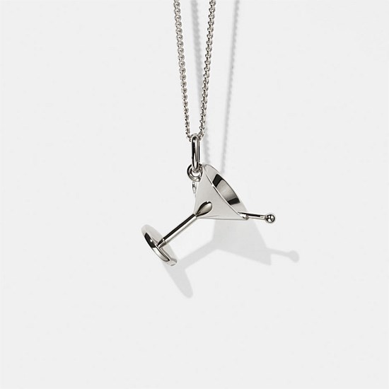 Martini Charm Necklace Set