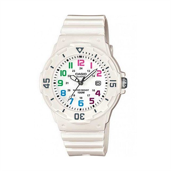 Kids 100 Metre Water Resistant White Analogue Watch