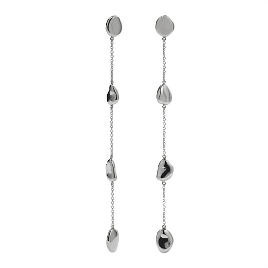 Pebble Chain Drop Earrings