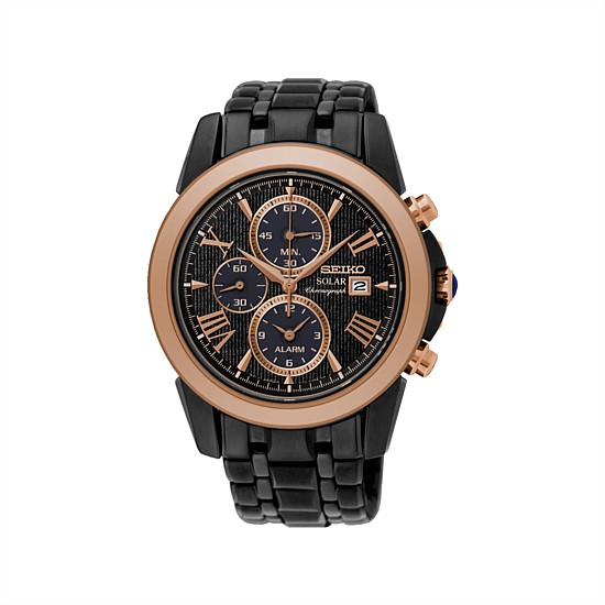 Mens Le Grand Sport Solar Chronograph Black Watch