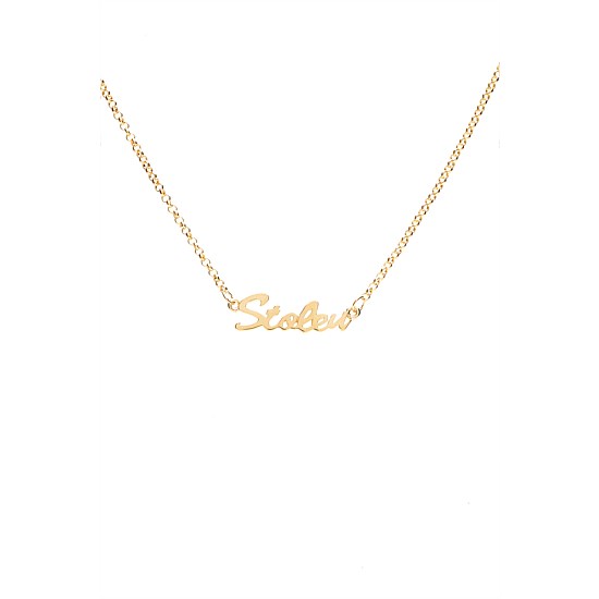 Stolen Script Necklace