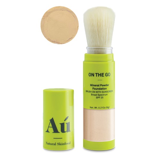 On The Go Mineral Powder Foundation Brush On With Sunscreen - Light