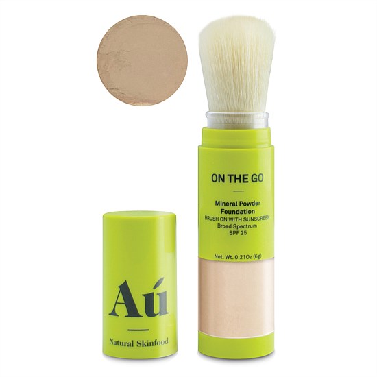 On The Go Mineral Powder Foundation Brush On With Sunscreen - Medium