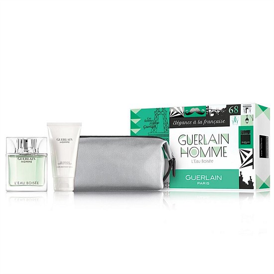 Guerlain Homme L''''''''''''''''Eau Boisee Eau De Toilette 3 Piece Gift Set
