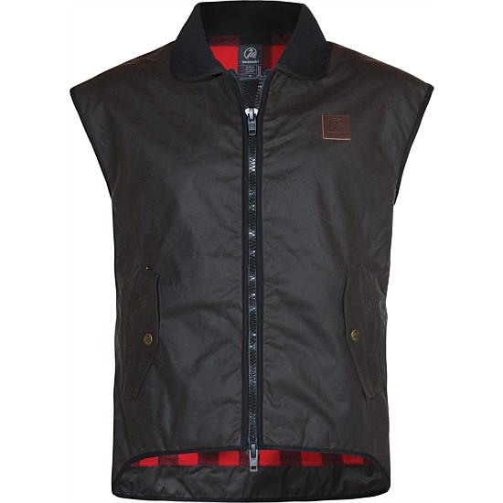 Foxton Vest Wool Lined Oilskin Vest