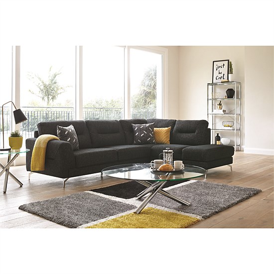 Caesar 3-Seater Fabric Sofa with Chaise
