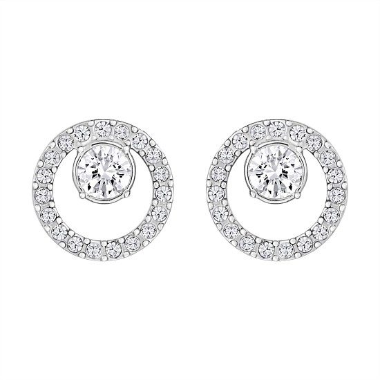 Constella Pierced Earrings, White