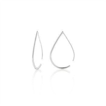 Droplet Hoops Sterling Silver