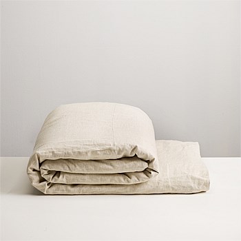 Natural Linen Duvet Set - Duvet & Pillowcases