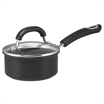 Hard Anodised 14cm, 0.9L Covered Saucepan