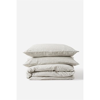 Pinstripe Linen Duvet Cover