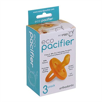 ecoPacifier Natural Rubber Dummy - 3pk - Orthodontic