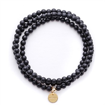 Amuleto Wrap Bracelet Onyx 4mm